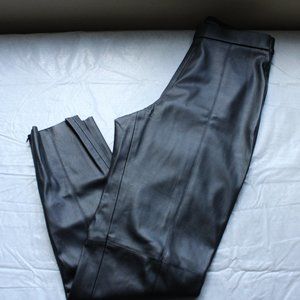 Zara Faux Leather Pants High Rise Skinny Size Small